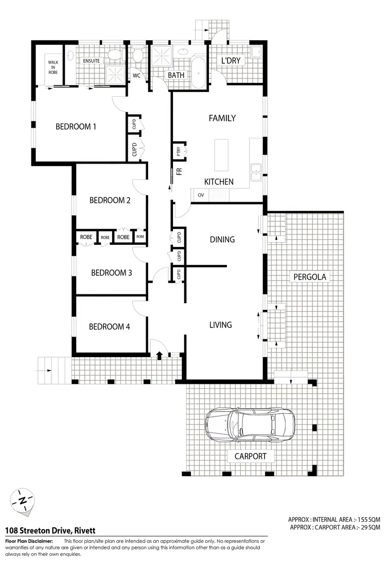 Floorplan of Homely house listing, 108 Streeton Drive, Rivett ACT 2611