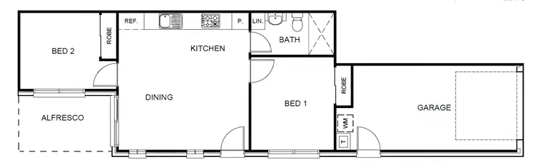 Floorplan of Homely semi-detached listing, 25a Rawmarsh Street, Farley NSW 2320