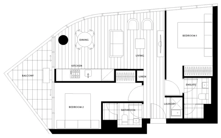 Floorplan of Homely apartment listing, 2110N/883 Collins Street, Docklands VIC 3008