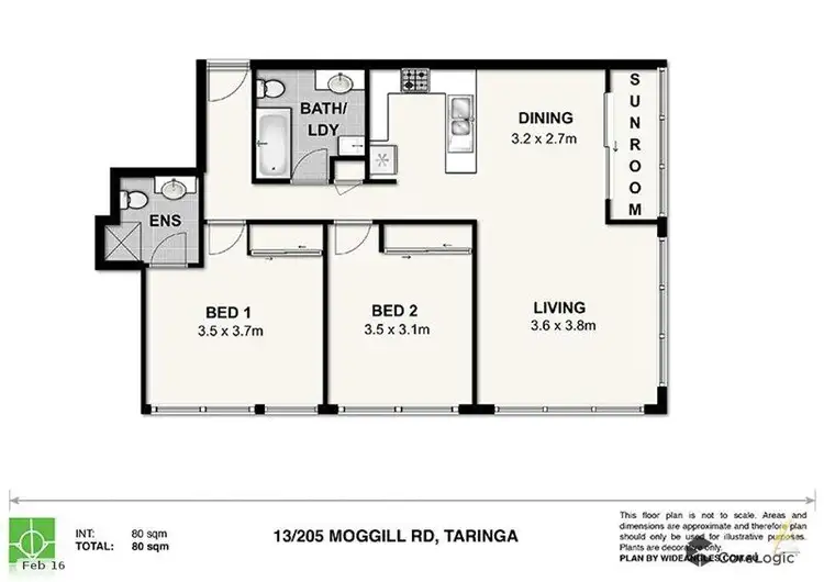 Floorplan of Homely unit listing, 13/205 Moggill Road, Taringa QLD 4068