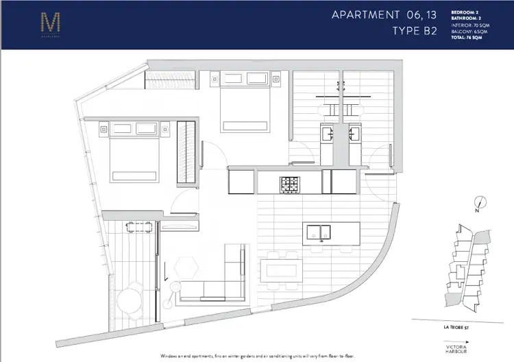 Floorplan of Homely apartment listing, 706/677 La Trobe Street, Docklands VIC 3008