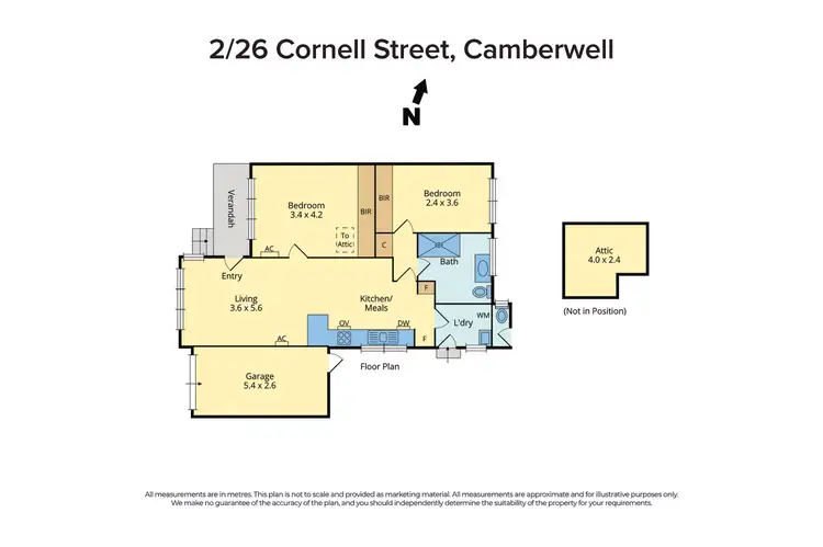Floorplan of Homely unit listing, 2/26 Cornell Street, Camberwell VIC 3124