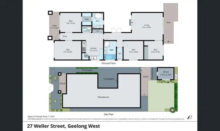 Floorplan of Homely house listing, 27 Weller Street, Geelong West VIC 3218