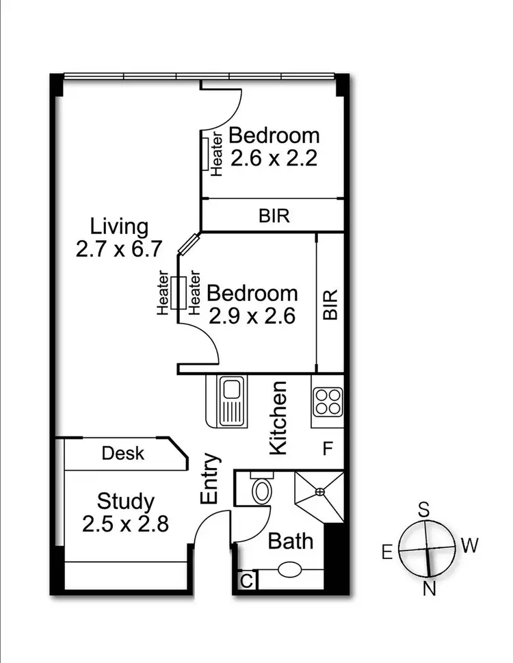 Floorplan of Homely apartment listing, 1414/570 Lygon Street, Carlton VIC 3053