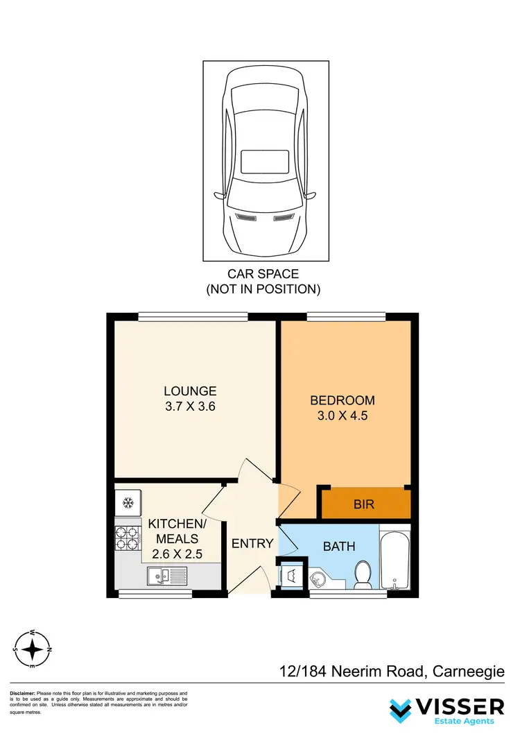 Floorplan of Homely apartment listing, 12/184 Neerim Road, Carnegie VIC 3163