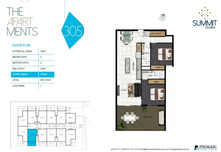 Floorplan of Homely apartment listing, 305/17 View Street, Mount Gravatt East QLD 4122