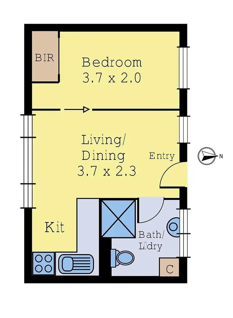Floorplan of Homely apartment listing, 2/11 Findon Street, Hawthorn VIC 3122