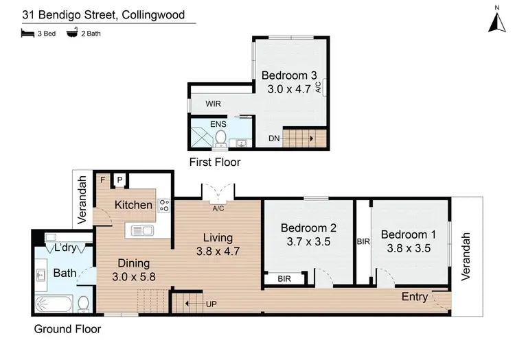Floorplan of Homely house listing, 31 Bendigo Street, Collingwood VIC 3066