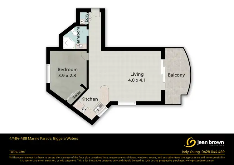 Floorplan of Homely unit listing, 4/484-488 Marine Parade, Biggera Waters QLD 4216