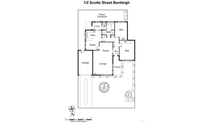Floorplan of Homely semi-detached listing, 1/2 Scotts Street, Bentleigh VIC 3204