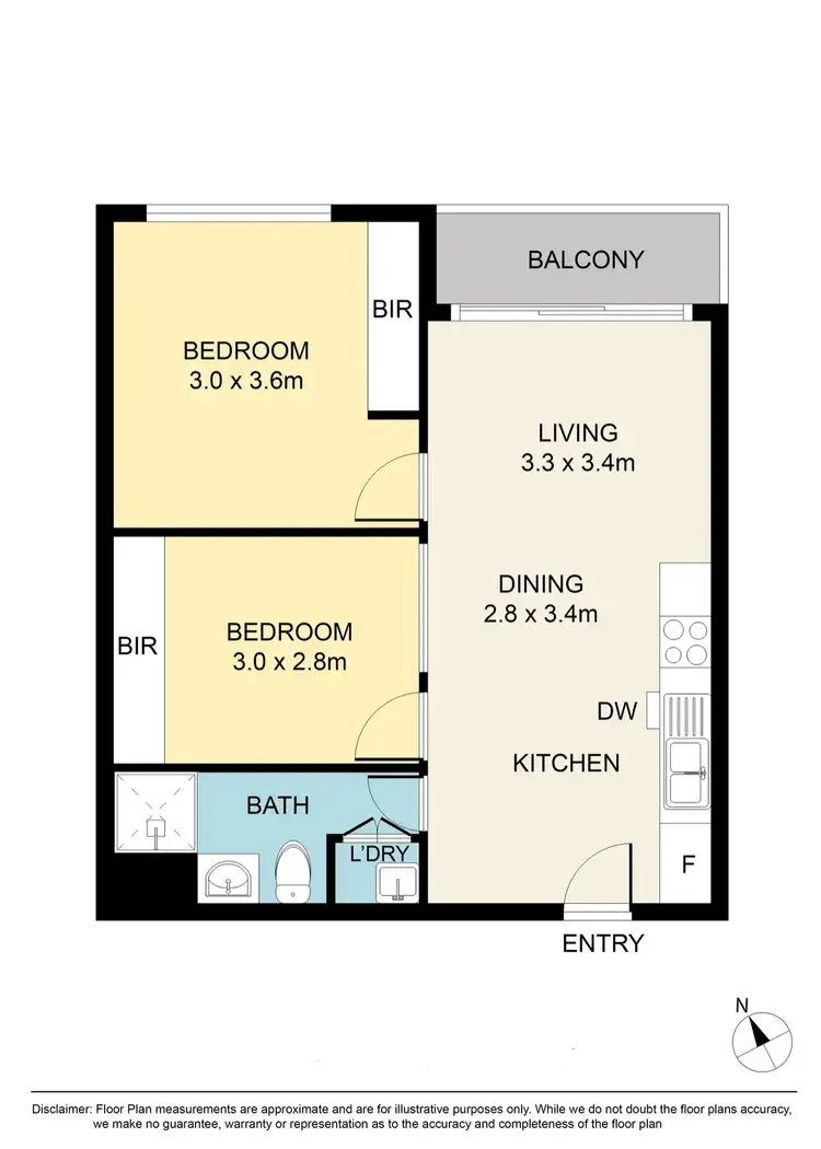 Floorplan of Homely apartment listing, 1308/33 Batman Street, West Melbourne VIC 3003