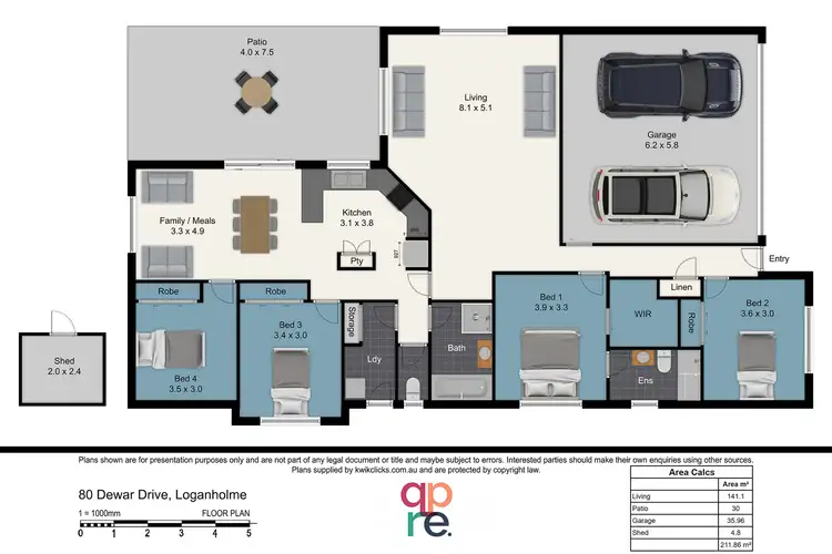Floorplan of Homely house listing, 80 Dewar Drive, Loganholme QLD 4129