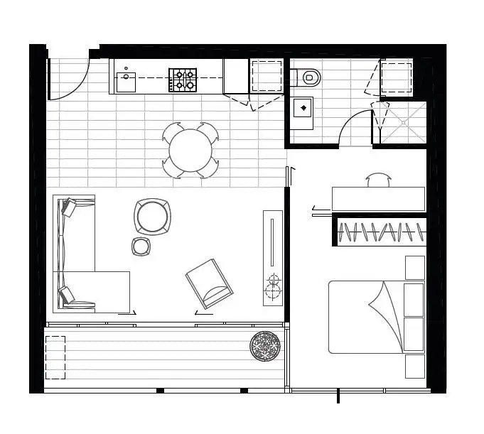 Floorplan of Homely apartment listing, 510/74 Queens Road, Melbourne VIC 3000