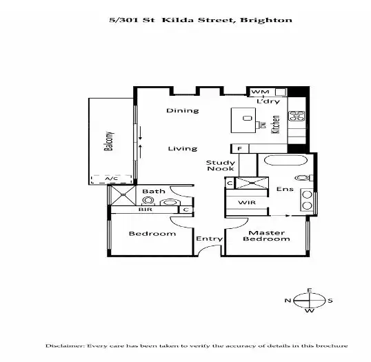 Floorplan of Homely apartment listing, 5/301 St Kilda Street, Brighton VIC 3186