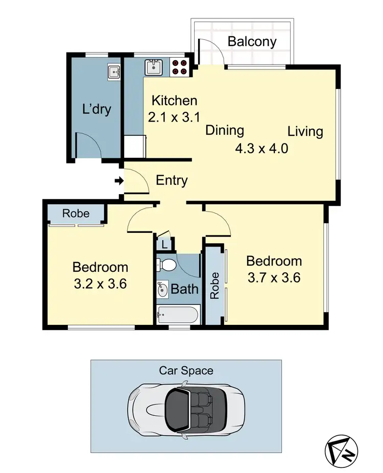 Floorplan of Homely unit listing, 4/59 Grosvenor Crescent, Summer Hill NSW 2130