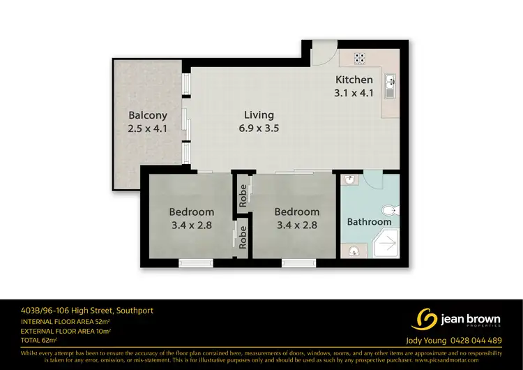 Floorplan of Homely unit listing, 403B/96-106 High Street, Southport QLD 4215