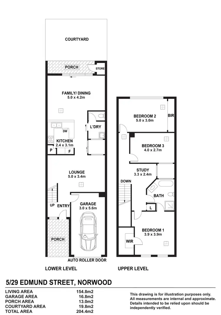 Floorplan of Homely townhouse listing, 5/29 Edmund Street, Norwood SA 5067
