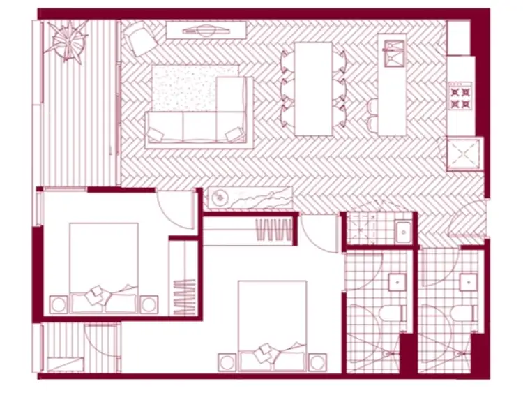 Floorplan of Homely apartment listing, 301/338 Gore Street, Fitzroy VIC 3065