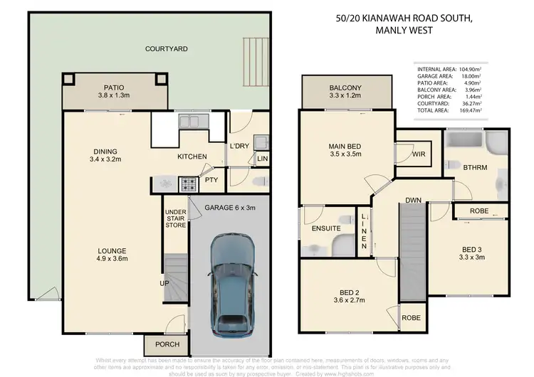Floorplan of Homely townhouse listing, 50/20 Kianawah Rd South, Manly West QLD 4179