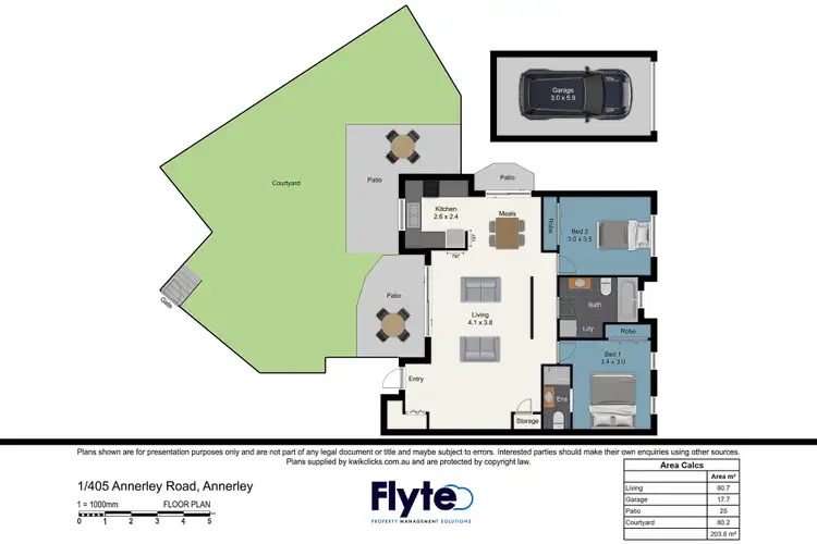 Floorplan of Homely unit listing, 1/405 Annerley Road, Annerley QLD 4103