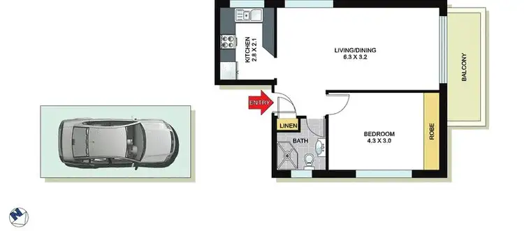 Floorplan of Homely apartment listing, 1/158 Oberon Street, Coogee NSW 2034