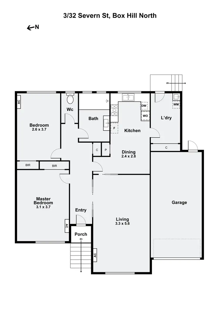Floorplan of Homely unit listing, 3/32 Severn St, Box Hill North VIC 3129