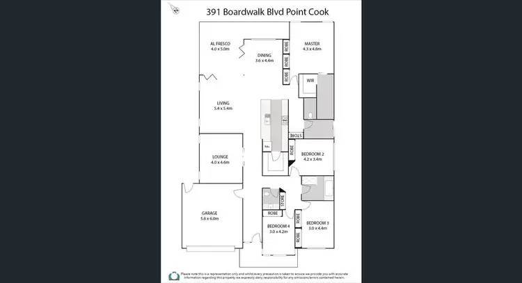 Floorplan of Homely house listing, 391 Boardwalk Boulevard, Point Cook VIC 3030