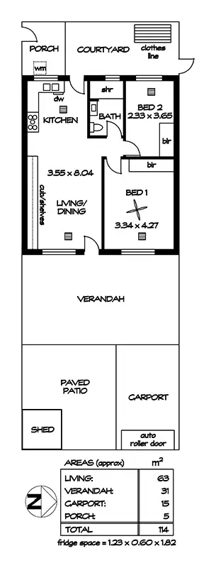 Floorplan of Homely house listing, 2/13 Cavendish Avenue, Devon Park SA 5008