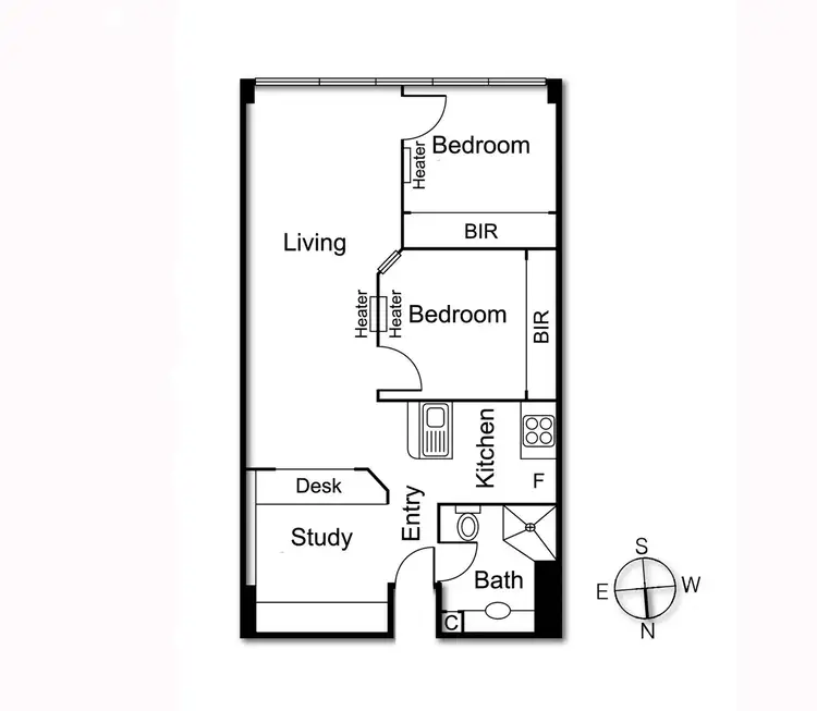 Floorplan of Homely apartment listing, 1915/570 Lygon Street, Carlton VIC 3053