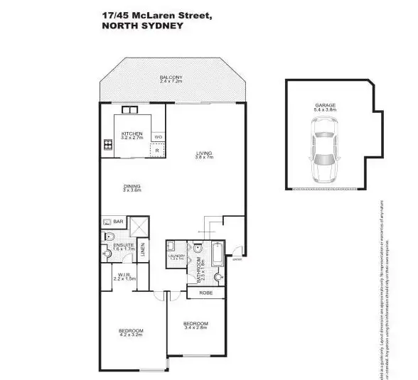Floorplan of Homely apartment listing, 17/45 McLaren Street, North Sydney NSW 2060