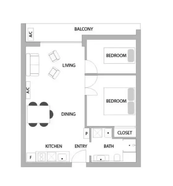 Floorplan of Homely apartment listing, 311/243 Franklin Street, Melbourne VIC 3000