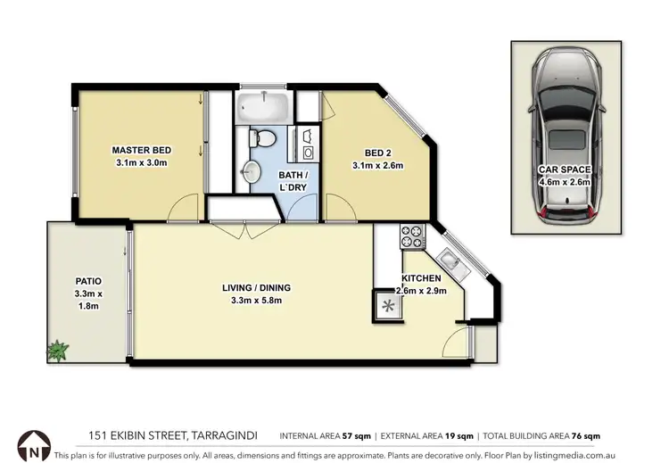 Floorplan of Homely unit listing, 6/151 Ekibin Rd E, Tarragindi QLD 4121