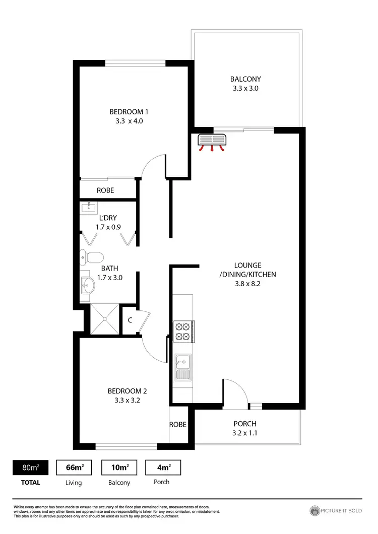 Floorplan of Homely unit listing, 34 Douglas Street, Ferryden Park SA 5010