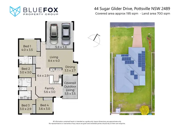 Floorplan of Homely house listing, 44 Sugar Glider Drive, Pottsville NSW 2489