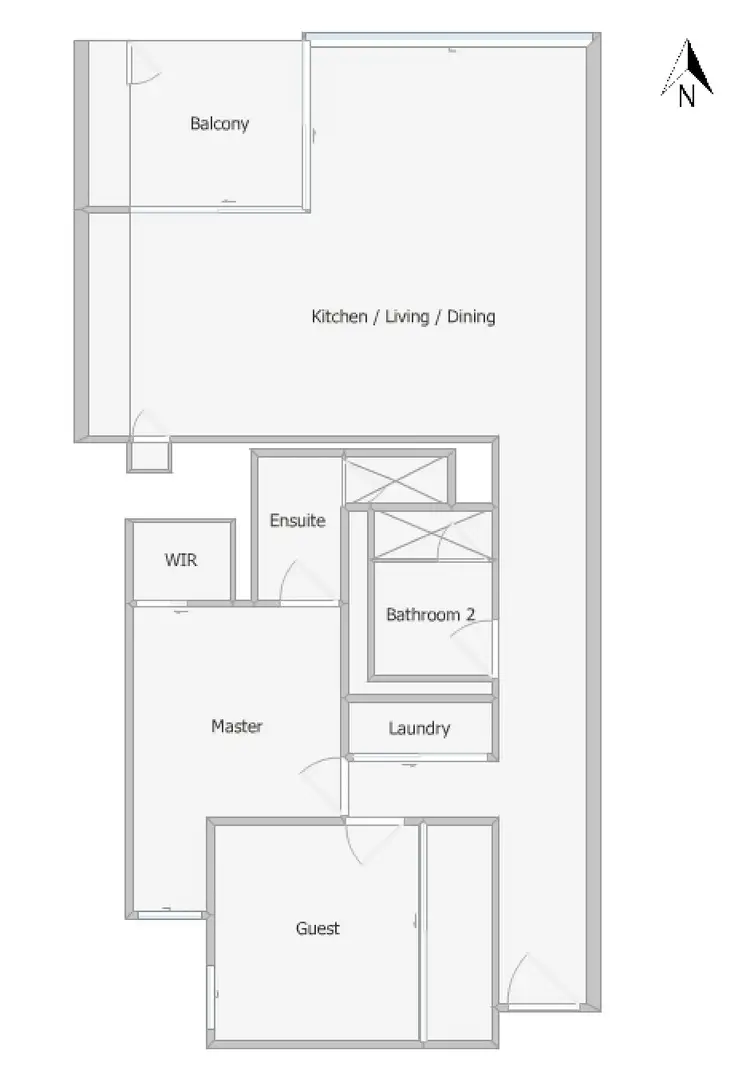 Floorplan of Homely apartment listing, 204/486 Victoria Street, Richmond VIC 3121