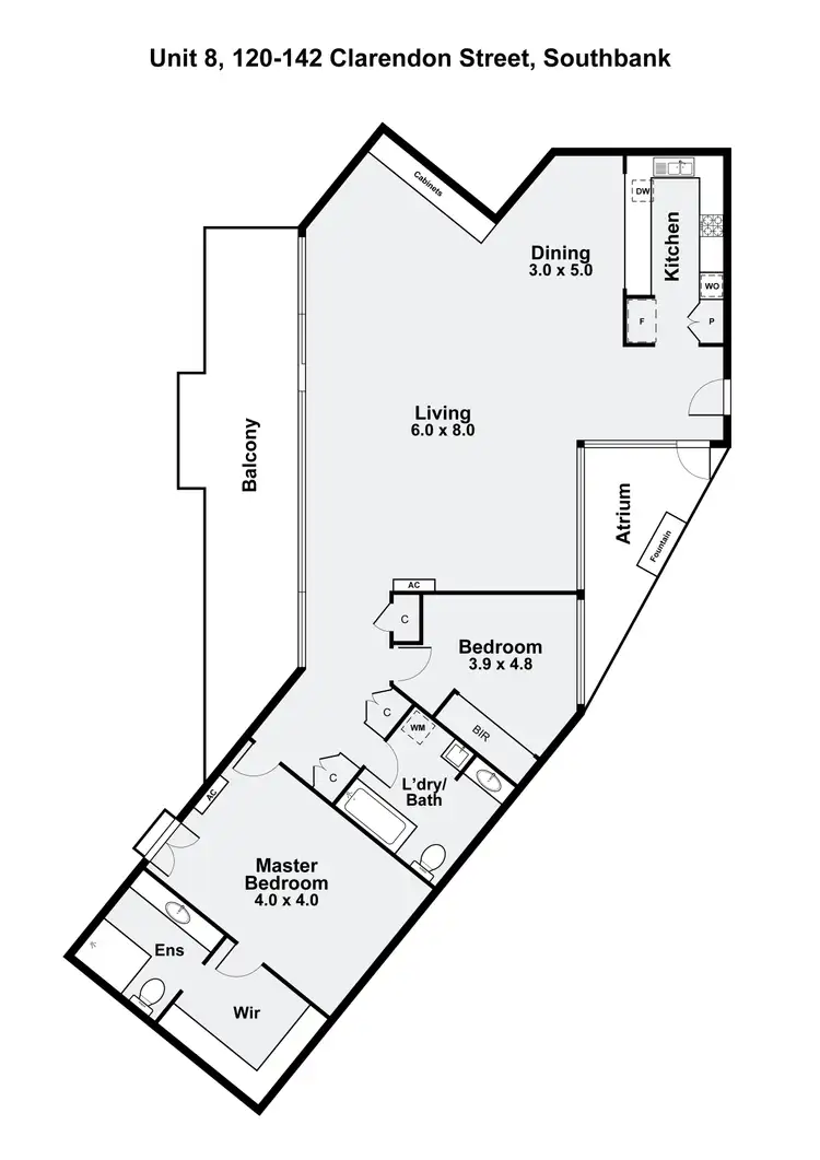 Floorplan of Homely apartment listing, 8/120-142 Clarendon Street, Southbank VIC 3006