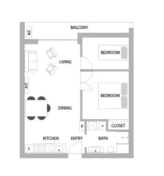 Floorplan of Homely apartment listing, 211/243 Franklin Street, Melbourne VIC 3000
