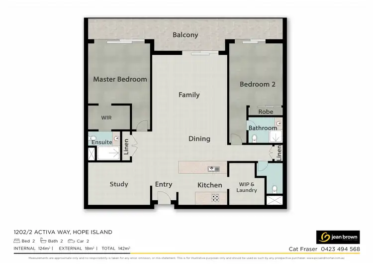 Floorplan of Homely unit listing, 1202/2 Activa Way, Hope Island QLD 4212