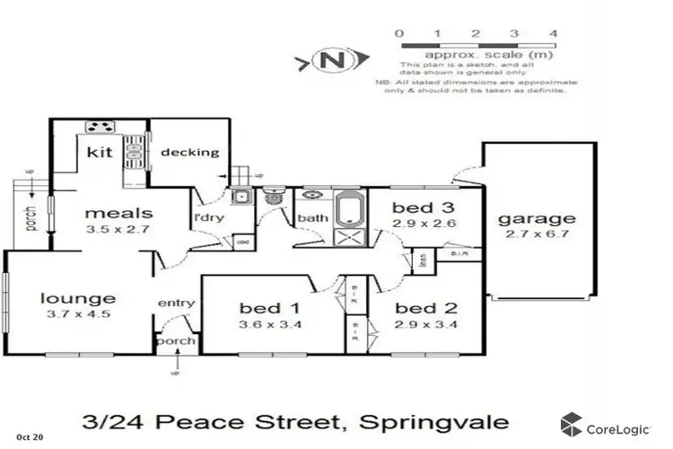 Floorplan of Homely unit listing, 3/24 Peace Street, Springvale VIC 3171