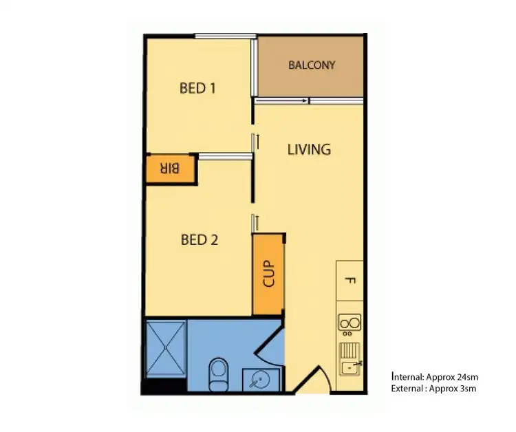 Floorplan of Homely apartment listing, 769/488 Swanston Street, Carlton VIC 3053