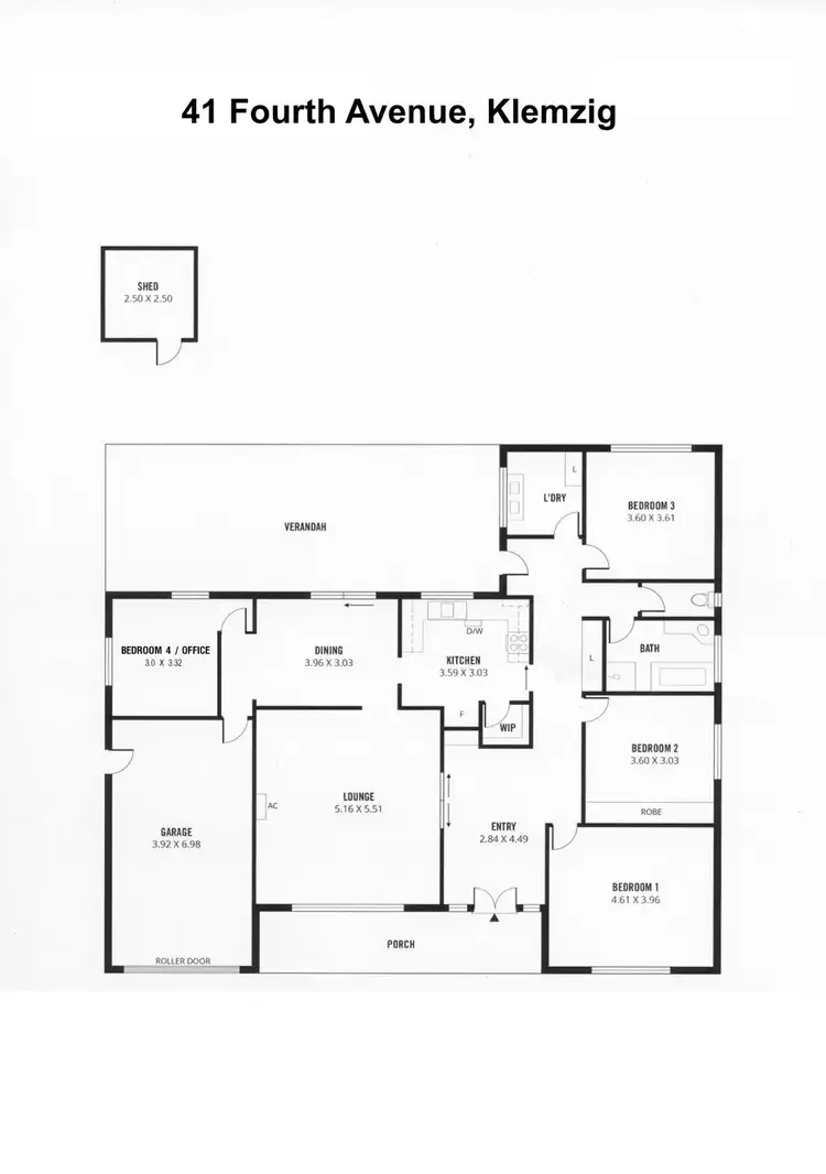 Floorplan of Homely house listing, 41 Fourth Avenue, Klemzig SA 5087