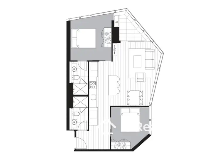 Floorplan of Homely apartment listing, 2311/33 Rose Lane, Melbourne VIC 3000