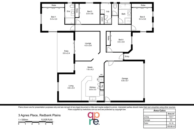 Floorplan of Homely house listing, 3 Agnes Place, Redbank Plains QLD 4301