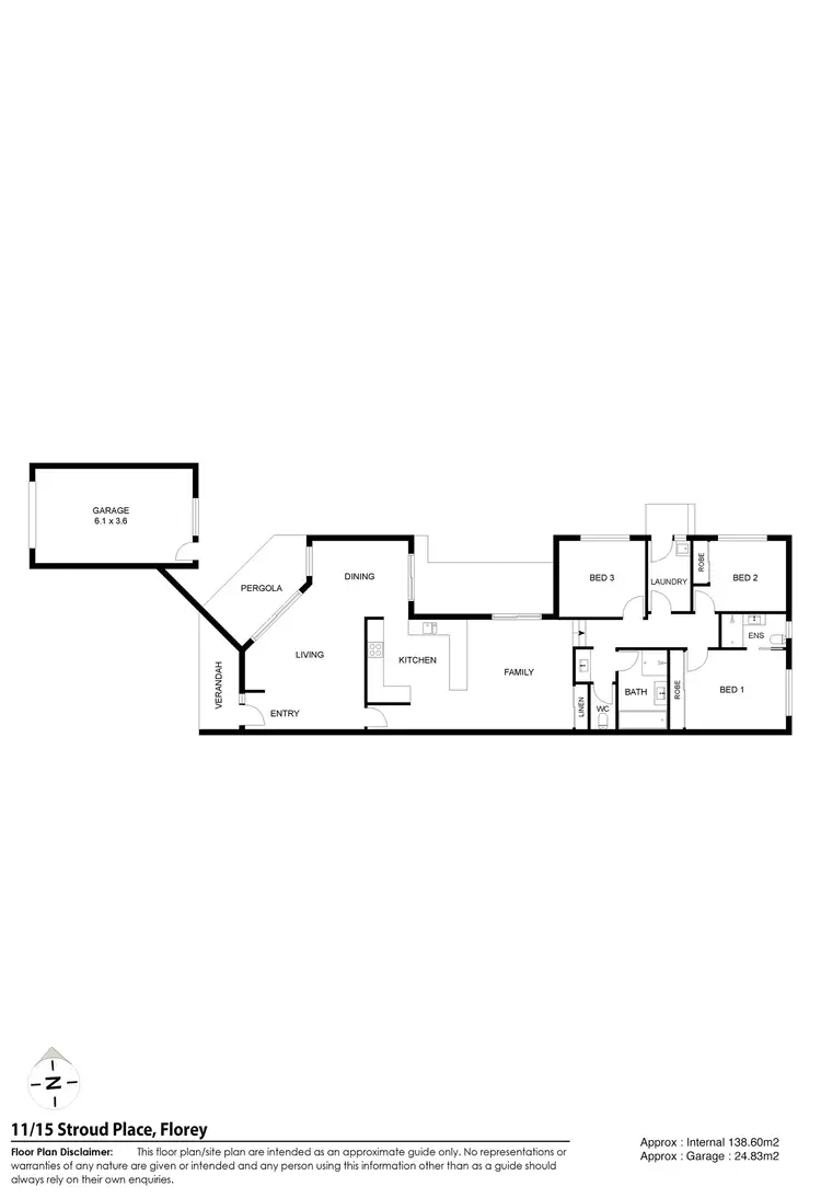 Floorplan of Homely townhouse listing, 11/15 Stroud Place, Florey ACT 2615