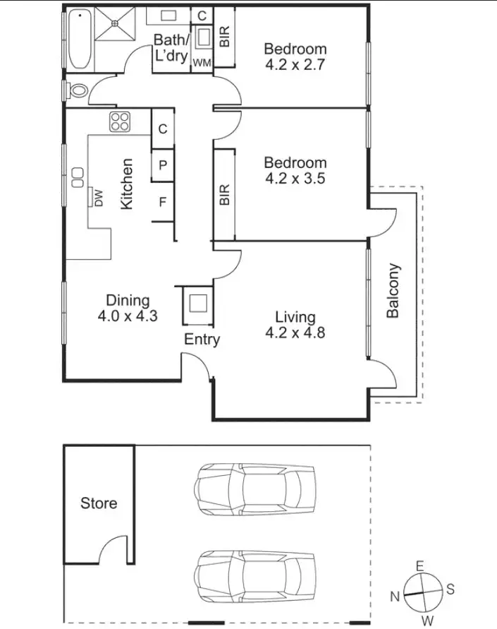 Floorplan of Homely apartment listing, 5/363 New Street, Brighton VIC 3186