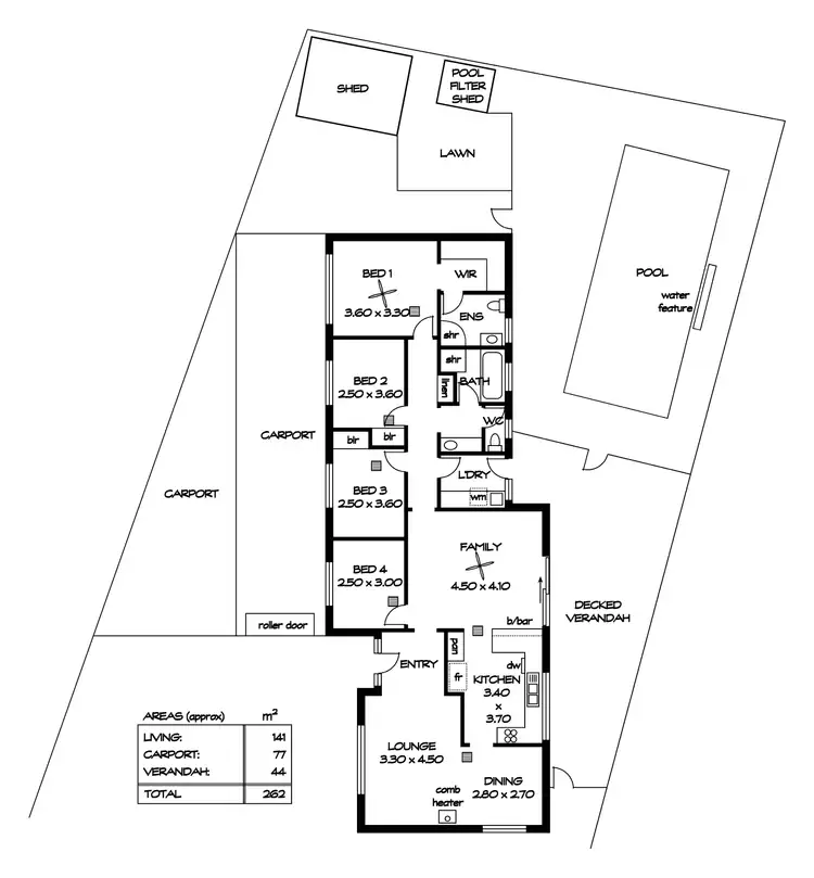 Floorplan of Homely house listing, 48 Fairbanks Drive, Paralowie SA 5108