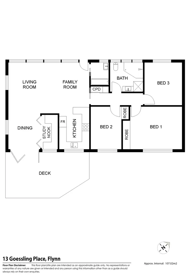 Floorplan of Homely house listing, 13 Goessling Place, Flynn ACT 2615