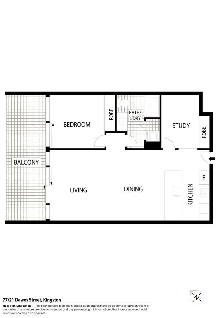 Floorplan of Homely apartment listing, 77/21 Dawes Street, Kingston ACT 2604