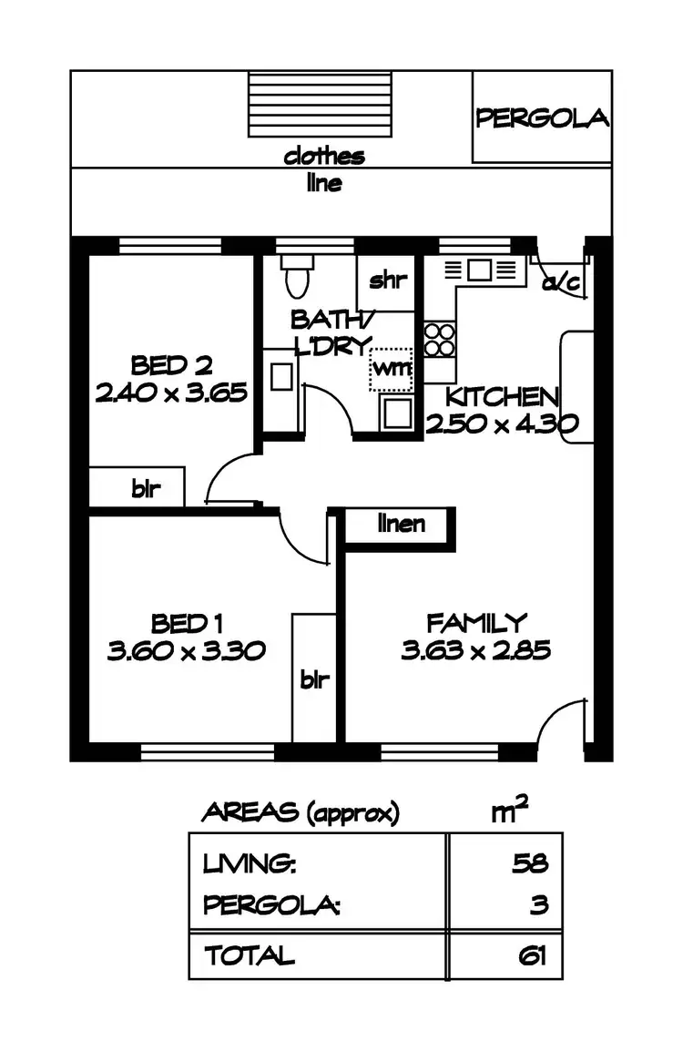 Floorplan of Homely unit listing, 3/4 Yaralin Avenue, Klemzig SA 5087