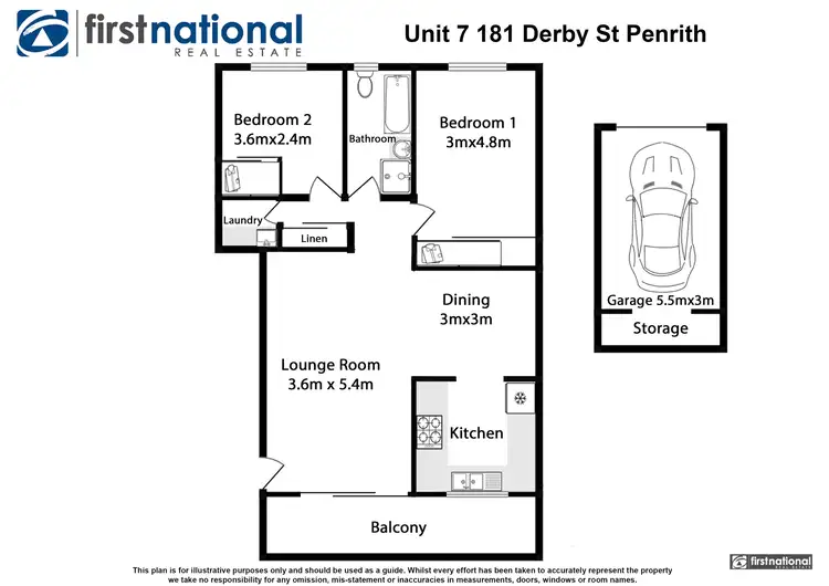 Floorplan of Homely unit listing, 7/181 Derby Street, Penrith NSW 2750